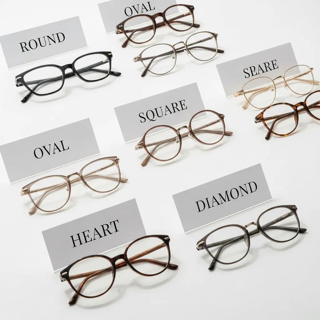 collection of eyeglass frames categorized by face shape showcasing styles suitable for different facial features 9ef67ed0 d84a 4a3c 8e6c e3bdcc346d13 Find Your Face Shape for Glasses: A simple guide to picking frames that flatter