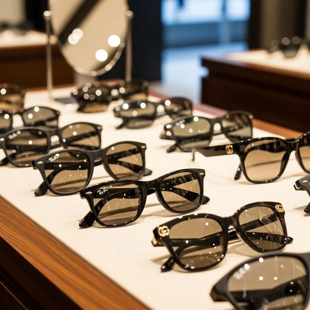 stylish display of designer eyewear frames from brands like ray ban gucci and oakley in a boutique setting 08f67c75 e26c 4117 acdc 8be1738a71cb Optometrist vs Ophthalmologist: Your Complete Guide to Eye Care Professionals and Services