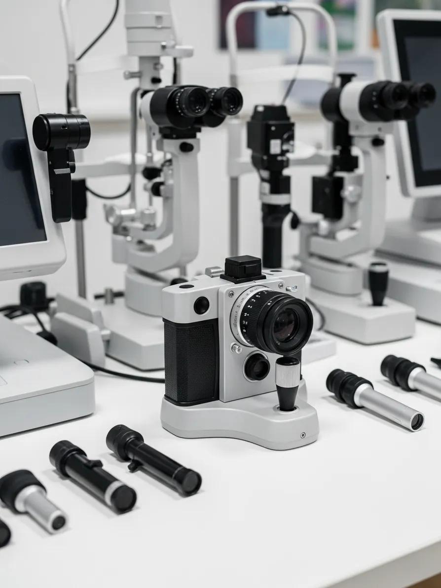 Advanced diagnostic tools for retinal examination in an eye clinic