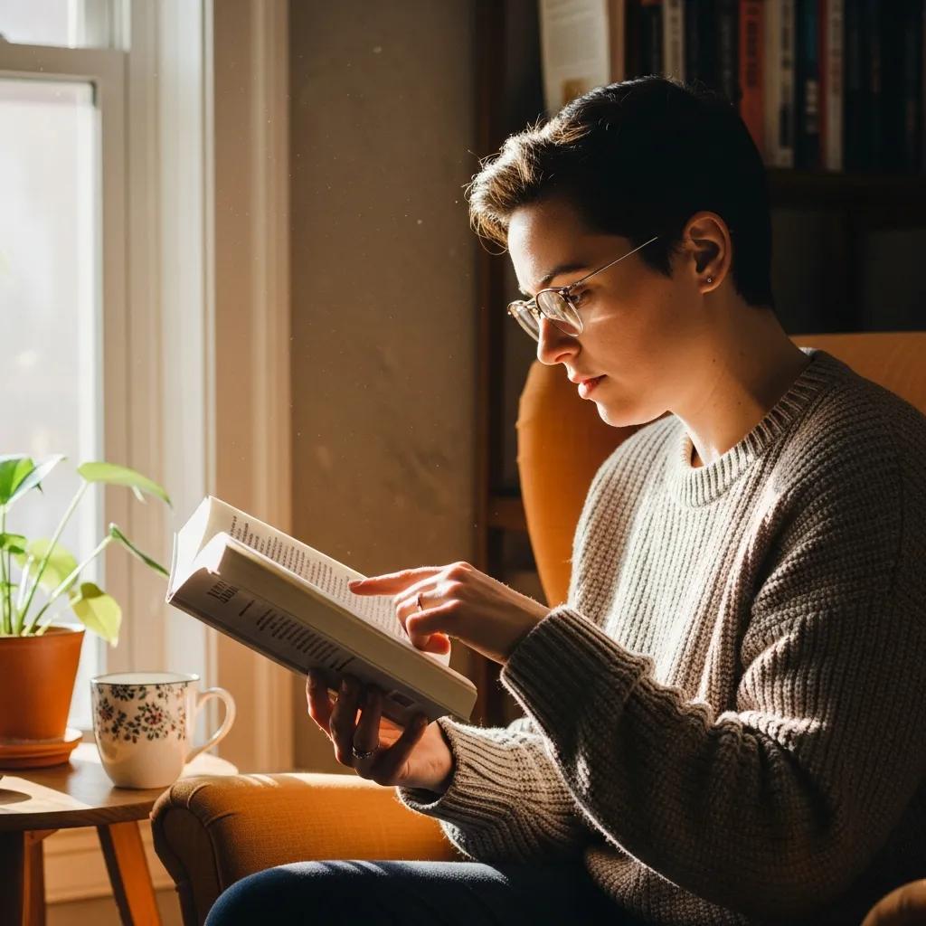 person wearing stylish glasses reading a book in a cozy environment emphasizing vision health 526cb0d5 6534 4a26 8ac0 49a9998ad2a4 How to Know if You Need Glasses: Signs, Symptoms, and Eye Care Guidance