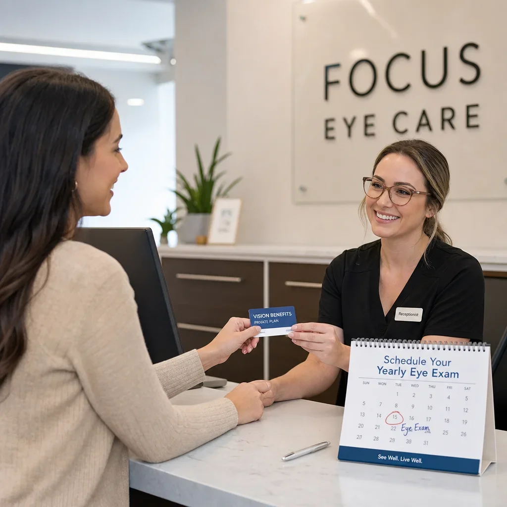 A patient scheduling a routine annual eye exam.