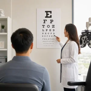 20 50 vision comparison eye chart exam room 1761 Premier Optical